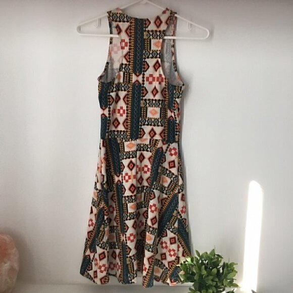 H&M Fit and Flare Aztec Dress  XS - Picture 3 of 6